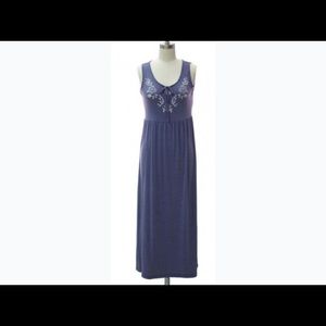Women's Embroider Yoke Maxi Dress